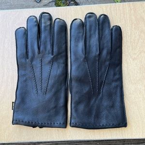 Fownes Men’s Black Gore-Tex Leather Gloves Sz L